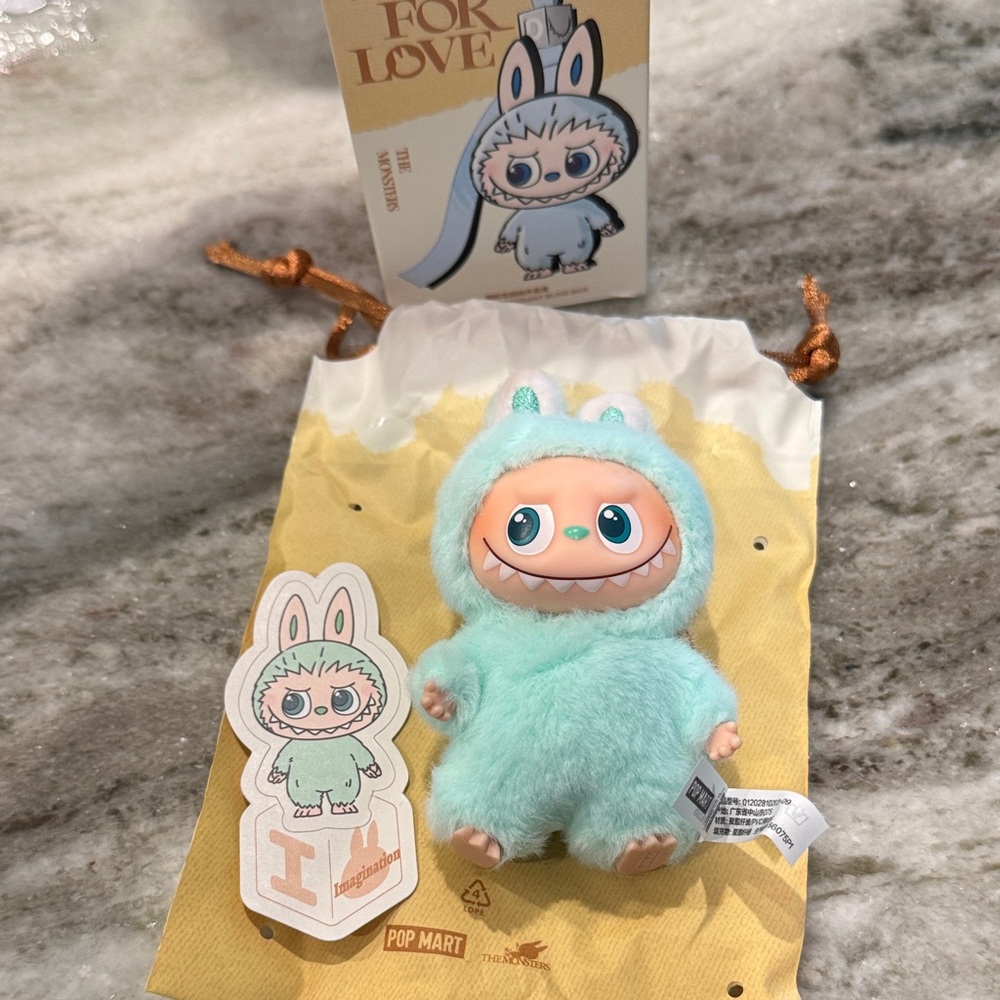 Pop Mart Blue Pin for Love Letter I Labubu Toy